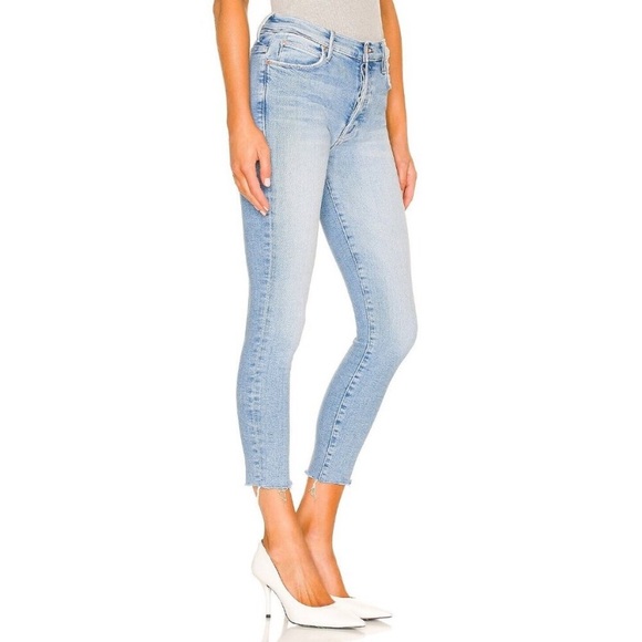MOTHER Denim The Stunner Ankle Fray in California Cruiser High Rise Skinny 23 - Picture 3 of 12